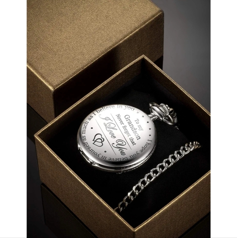 Grandson's Keepsake Pocket Watch by Memory Gift - A Special Expression of Love